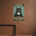 thumbnail image 6 of Bold Coffee Because Murder Is Wrong Black Cat Tin Sign – 8x12 Inch Metal Wall Art for Alternative Home Decor, Cafe, or Office – Gift for Indie Cat Lovers, 6 of 8