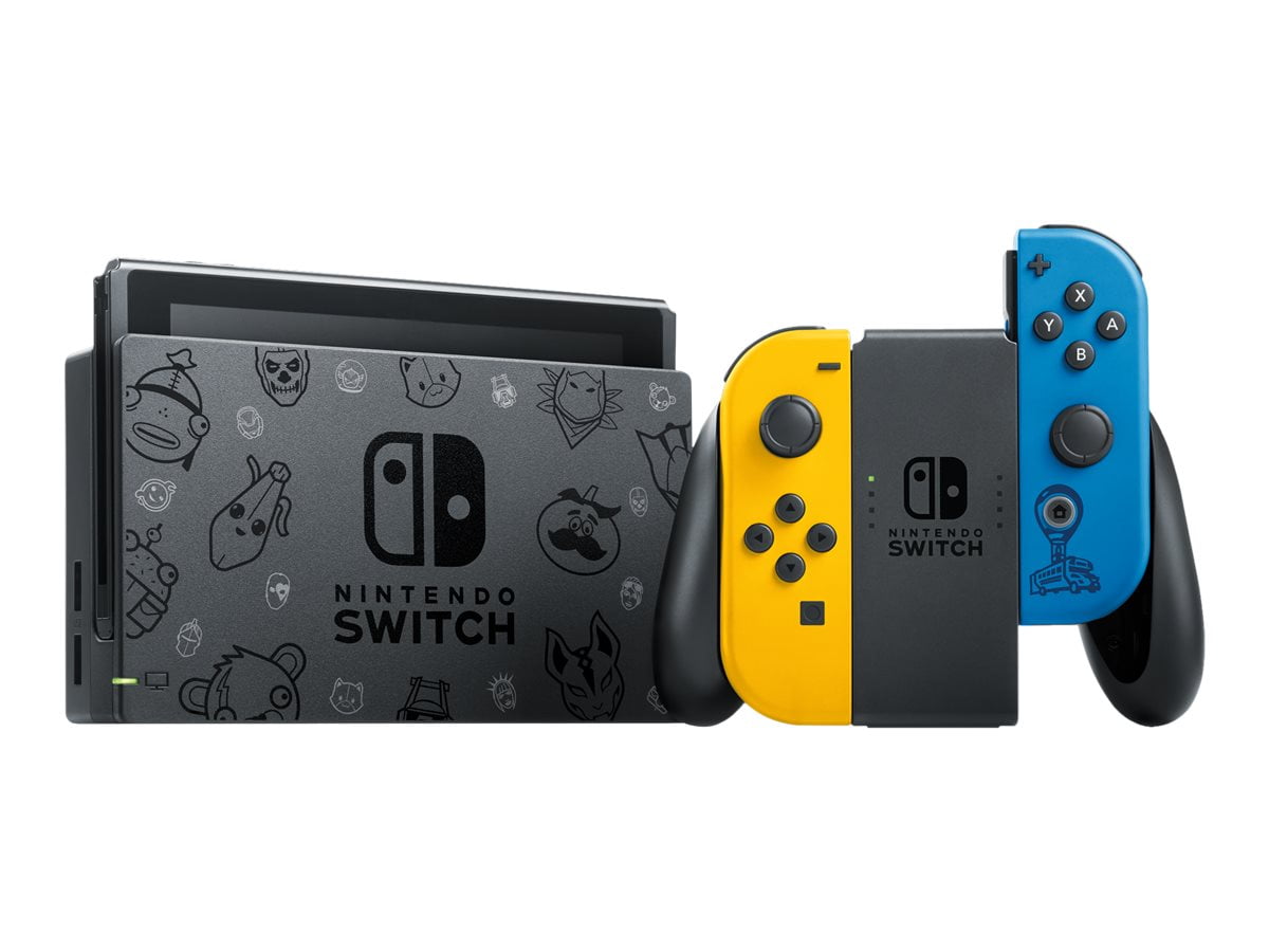 Nintendo Switch with Yellow and Blue Joy-Con - Fortnite Special
