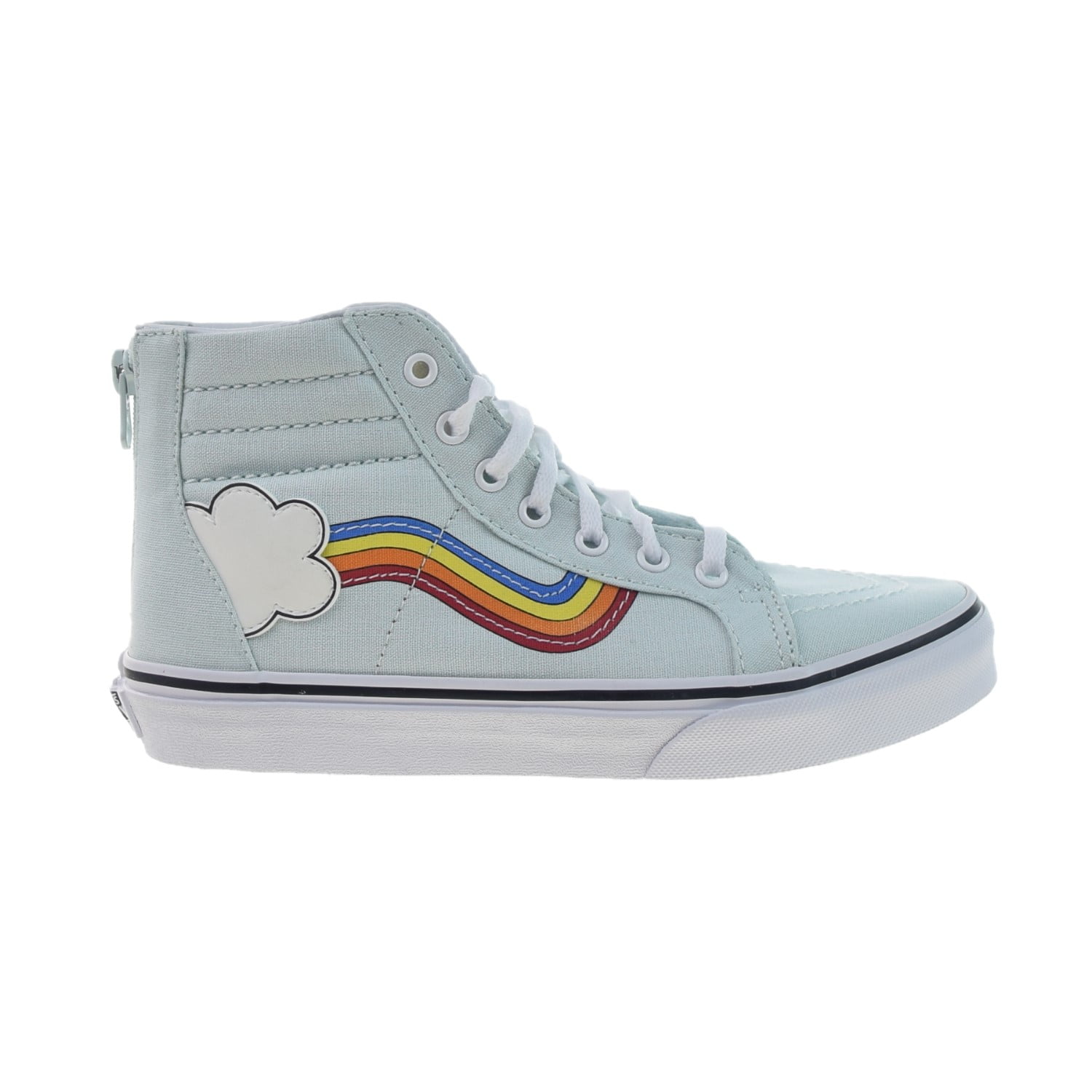 SK8-Hi Sidestripe Vans Rainbow Shoes Kids\' Blue-True vn0a3276-u4k Wan Big White Zip