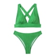 thumbnail image 5 of Sngxgn Bikini Women High Waisted Swimsuit High Cut Bathing Suit(Green,L), 5 of 7