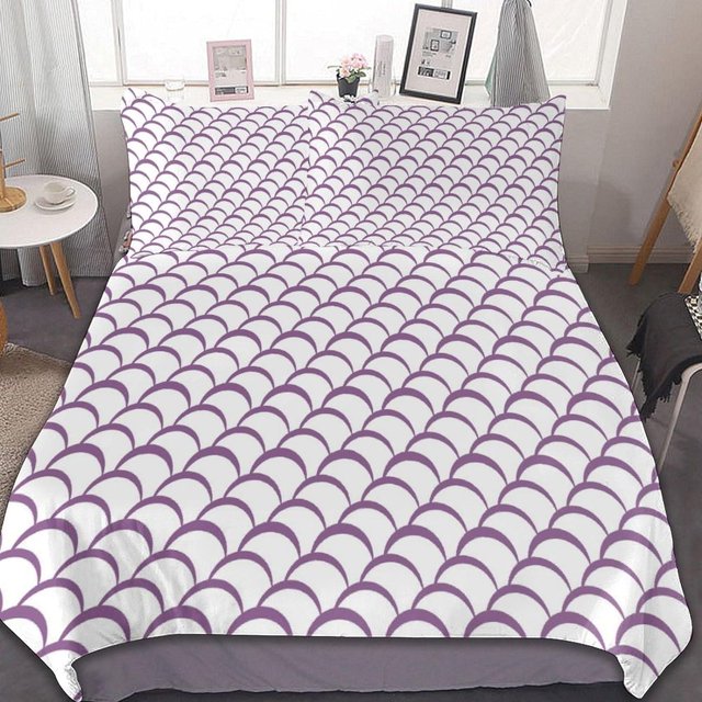 HAHDAXIA Repeat Pattern Bedding Solid Comforter Set for All Seasons,3 Pieces(1 Comforter+2 Pillowcases),Soft Microfiber Bedding Set Full(79"x90")