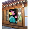 thumbnail image 2 of XMXT Japanese Noren Doorway Room Divider Curtain,Hand Drawn Lotus Flowers Restaurant Closet Door Entrance Kitchen Curtains, 34 x 56 inches, 2 of 7
