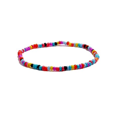 

50pcs Colorful Rice Bead Bracelets Unique Simple Colour-fast Ankles Chains Multi-purpose Chic Girls Anklets Feet Decor 15