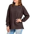 thumbnail image 6 of Sweatshirts for Womens Loose Crewneck Long Sleeve Shirts Fall Casual Outfits Top Solid Color Blouses Pullover 2025 Trendy Fashion Clothings, 6 of 9