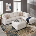 thumbnail image 4 of Signature Design by Ashley Aviemore Oversized Stone Gray Accent Ottoman - Large Square Ottoman with Firm Cushioning, 4 of 6