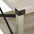 thumbnail image 6 of Walker Edison Magnolia Metal X Coffee Table, White Oak, 6 of 6