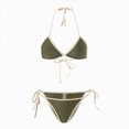 thumbnail image 4 of KPOPLK Bathing Suits for Women 2 Piece Bikini Set Print Halter Neck High Waisted Swimsuit Summer Swimwear for Beach(L,AG), 4 of 9