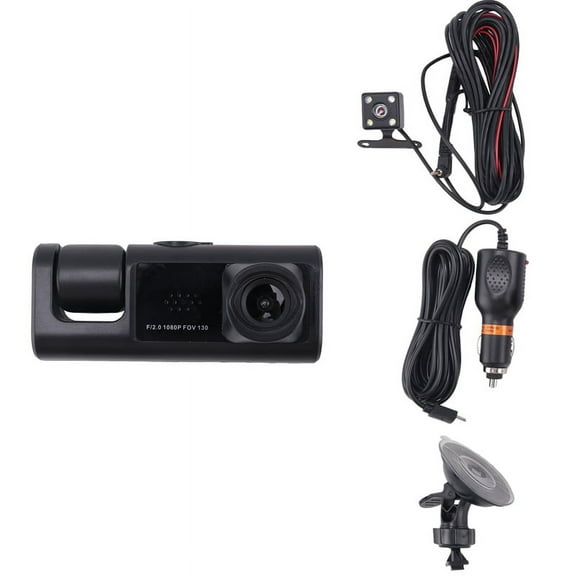 2024 TOP! 3 Channel Car DVR Camera , 1080P Dash Way with IR Night Vision, Loop Recording, Parking Monitor