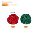 thumbnail image 2 of Set of 20 Pcs Wicker Rattan Balls 1.2 Inch Rattan Decorative Balls for Vase Fillers Home Decor Red,Deep Green, 2 of 5