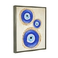 thumbnail image 3 of Stupell Industries Round Blue Evil Eye Pattern Lustrous Dotted Detail Painting Luster Gray Floating Framed Canvas Print Wall Art, Design by Two Smart Blondes, 3 of 8
