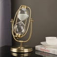 thumbnail image 3 of European Retro Metal Rotate Hourglass Office Sand Timer Ornaments, Oval Rotating, L, 3 of 4