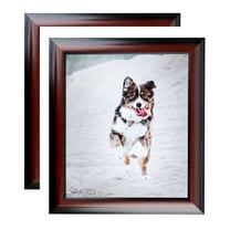 ArtToFrames 20" x 29" Honors Mahogany with Black Picture Frame, 20x29 inch Brown Wood Poster Frame (WOM-5154), 2 Pack