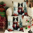 thumbnail image 7 of Under $5 Christmas Throw Pillow Covers 18x18" Linen Pillow Case for Sofa Couch Xmas Decorations Linen Cats Pillow Case Printed Home Living Room Sofa, 7 of 7