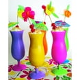thumbnail image 2 of Fun Express 12-Piece 14oz Neon Hurricane Beverage Glasses for Mardi Gras and Tropical Luau Parties, Blue, Green, Yellow, Orange, Pink and Purple, 2 of 6