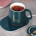 thumbnail image 6 of USB Powered Mug Warmer with Gravity Sensor 55°C Thermostatic Heating Coaster for Coffee Tea Cups White Pink Green, 6 of 9