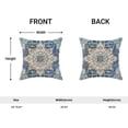 thumbnail image 2 of Boho Pillow Covers 20x20, Blue and Teal Ethnic Design Outdoor Decorative Throw Pillows for Couch, Carpet Pattern Decor Cushion Cover 2 Pcs Farmhouse Linen Pillowcase for Bed Car Safa, 2 of 6