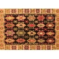 thumbnail image 1 of Ahgly Company Indoor Rectangle Abstract Orange Modern Area Rugs, 2' x 3', 1 of 4