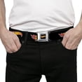 thumbnail image 3 of Mattel Belt, Seatbelt Buckle Belt, Hot Wheels Classic Flame Logo Black Red Yellow, 34 to 52 Inches, 3 of 9
