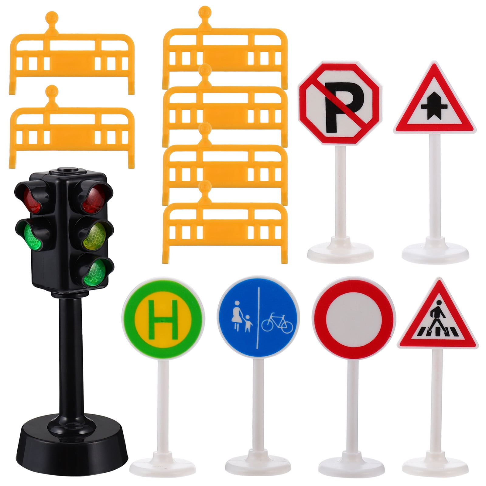 Mini Traffic Signs Road Light Sound & Lights LED Kids Early Education Toys Charm 