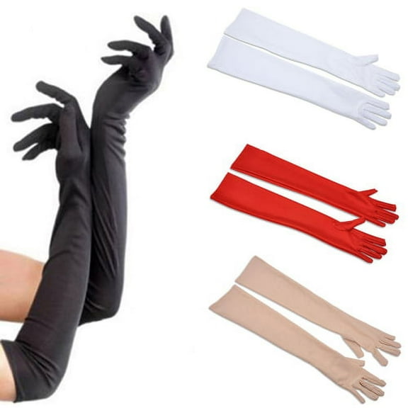 D-GROEE 1 Pair Fashion Long Opera Party Gloves Flapper Wedding Bridal Evening Party Glove