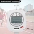 thumbnail image 4 of Sport Stopwatch Timer 120 Lap Memory 0.01 Second Timing Stop Watch Alarm Clock for Coach White, 4 of 7