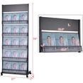 thumbnail image 2 of Kroey Floor Magazine Rack brochure Display Stand for Offices and Public Reception Area，Literature Rack with 4 Universal Wheels (70"×27×13.8"), 2 of 7