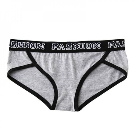 

Clearance Sale Low Waist Briefs Letter Striped Stitching Sports Bag Hip Wide Side Simple Panties Underwear Womenest
