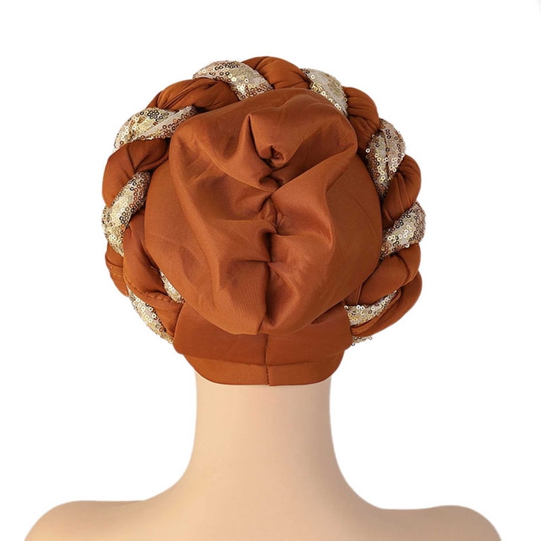 JFGHDG Head Wraps for Women,African Head Wraps,Turban,Silk  display picture 3
