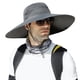 thumbnail image 1 of Sombrero de visera solar de ala grande, sombrero de pescador con máscara transpirable de verano para hombre, sombrero informal para exteriores, 1 of 6