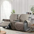 thumbnail image 3 of TAOCOCO Loveseat Recliner Sofa Cover with Console, Waterproof Split Recliner Slipcover Furniture Protector, Taupe, 3 of 10