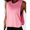 thumbnail image 5 of Large Armhole Tank Tops for Women - Workout Sport Yoga Running Gym Loose Crop Sleeveless Shirts Peach Color S, 5 of 7