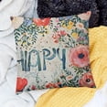 thumbnail image 2 of SHANXI Throw Pillow Covers Colored Flower Grass Leaf Wreath with Quote Words Printed Decorative Pillow Case Cushion Cover Home Decoration 24x24in, 2 of 5