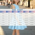 thumbnail image 3 of 4-14 Years Girls Dress Summer Dress Ruffle Hem Midi Dress A-Line Kids Dress Swing Party Dresses Evening Dress Children Festive Dresses Casual Dress Blue 4-5 Years, 3 of 6