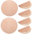 thumbnail image 1 of 6Pcs Round Shaped Table Mats Wear-resistant Place Mats Heat-resisting Dining Mats, 1 of 9