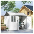 thumbnail image 2 of 8x6 Metal Garden Shed - Outdoor Storage House w/ Doors, Window & Vents - White, 2 of 9