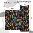 thumbnail image 5 of Robot and Lightning Black Pattern Teens Toddler Nap Mat with Pillow, Sleeping Mat Bag for Preschool Daycare 50"x20", 5 of 6