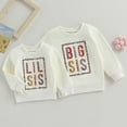 thumbnail image 2 of Big Sister Little Sister Matching Outfits Infant Toddler Baby Girls Leopard Sweatshirts Pullovers Shirt Spring Fall Tops, 2 of 7