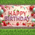 thumbnail image 5 of Strawberry Theme Banner Decorative Design Balloon Decoration for Birthday Party Kids Celebration Indoor Decoration, 5 of 6