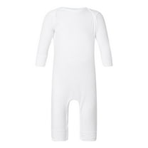 RABBIT SKINS Baby Long Sleeve Long Leg Bodysuit Boy & Girl | Newborn 0-3 to 24 Months, White, 24 Months