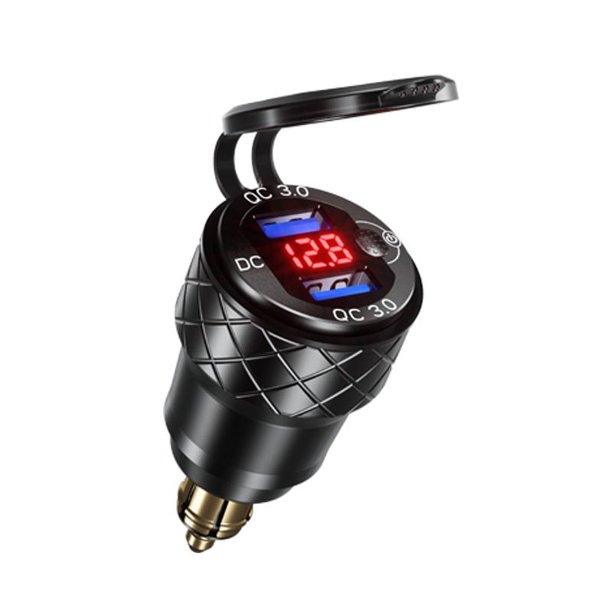 Adecuado para cargador USB de motocicleta y coche con asiento hembra de diámetro pequeño Din Hella