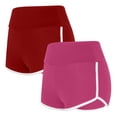 thumbnail image 2 of YOIAVAIOY Shorts for Women Lightweight Athletic Shorts High Waist Running Shorts Sporty Gym Elastic Workout Shorts Hot Pink M, 2 of 9