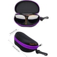 thumbnail image 4 of Zipper Hard Shell Sunglasses Cases, Portable Travel Eyeglasses Cases with Plastic Hook for Men Women, 4 of 4