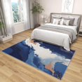 thumbnail image 4 of 2x3 Rug, Marble Door Mat Washable Non Slip Soft for Entryway, Abstract Modern Rug, Navy Blue and White Carpet, Marble Home Decor & Gifts, 4 of 7