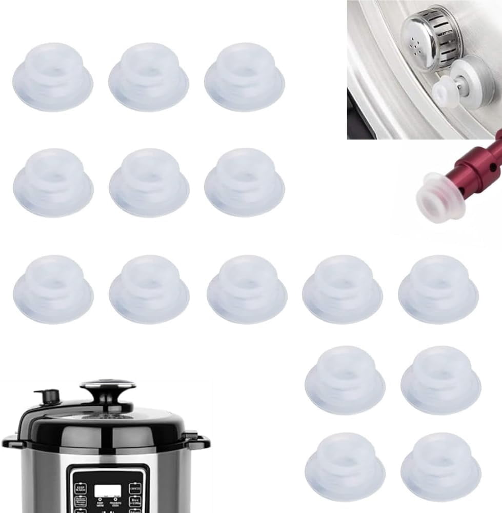 15Pcs Universal Replacement Floater Valves Silicone Gaskets,Electric Pressure Cookers Valves Seal Rings,Pressure Pots Accessories,Silicone Caps for Instant Pot,Pressure Cooker Parts and Accessories
