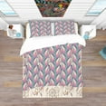thumbnail image 3 of Designart 'Floral Abstract Pattern' Bohemian & Eclectic Duvet Cover Set, 3 of 4