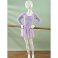 thumbnail image 3 of Aislor Kids Girls Basic Long Sleeve Gymnsatics Leotard Tutu Skirted Ballet Dance Dress, 3 of 7