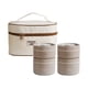 thumbnail image 1 of Caja Bento Wosthever con tapa fiambrera portátil de doble capa de espuma de aislamiento térmico café oscuro 4 piezas, 1 of 6
