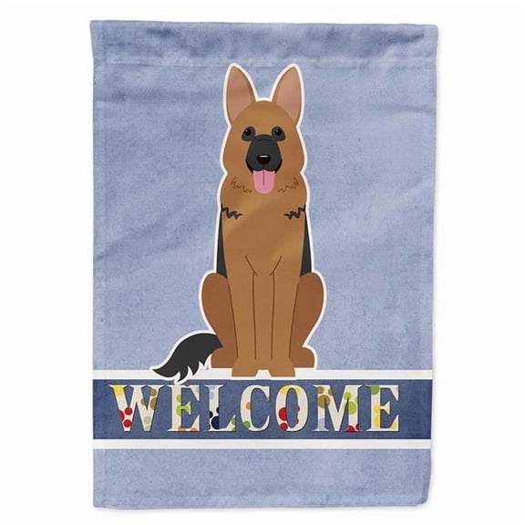 Caroline's Treasures BB5648CHF German Shepherd Welcome Flag Canvas House Size , Large, multicolor