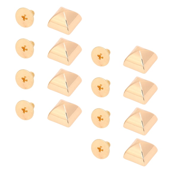 10mm Pyramid Rivets, Metal Square Pyramid Rivets and PH Screws, Zinc Alloy Rivets, Set of 20, Compatible with Multiple Materials, Ideal for Leather Projects