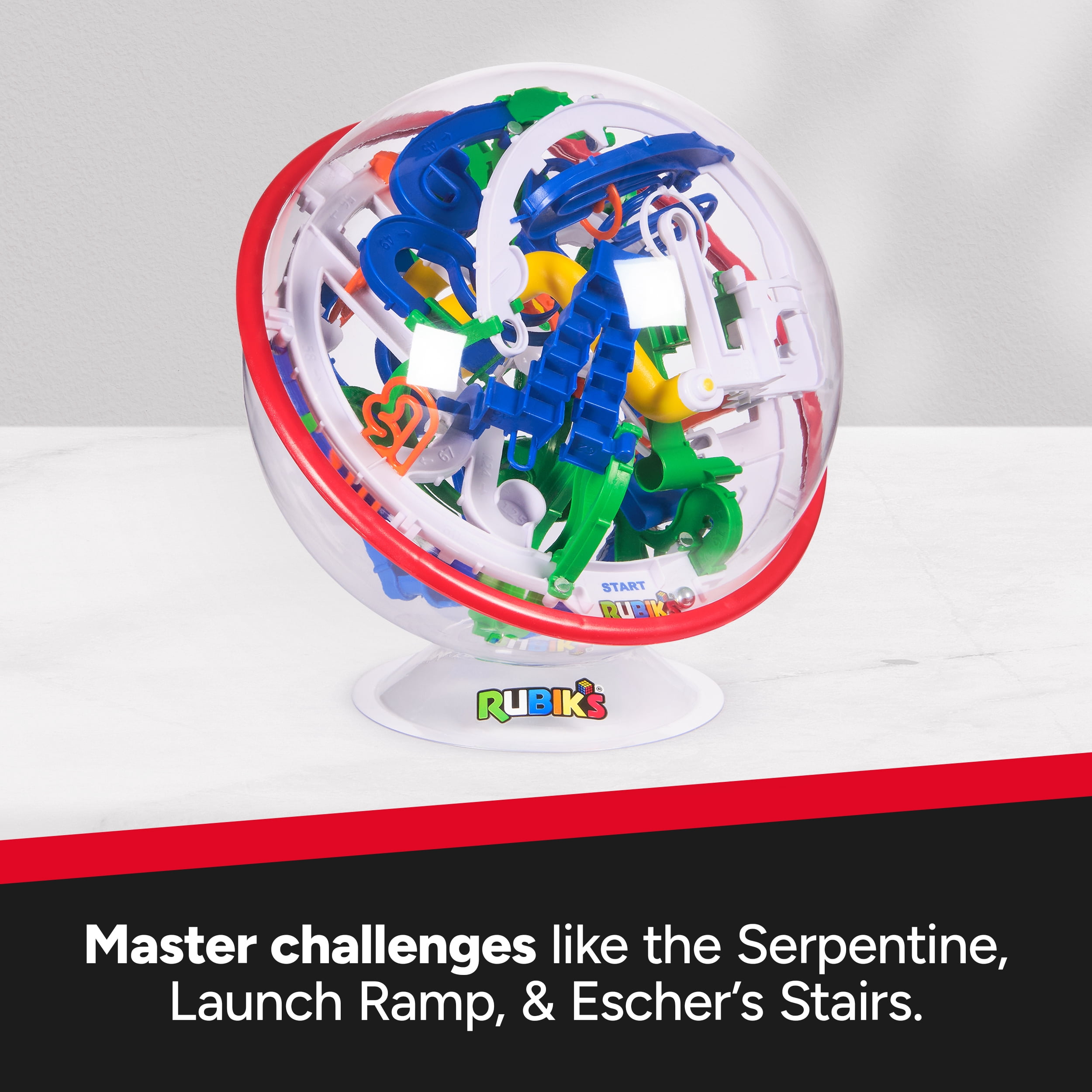 Rubik’s Cube, Rubik’s Tracks 125 3D Gravity Maze & 3D Puzzle Game with 125 Obstacles, Problem-Solving Challenging Brain Teaser Fidget Toy, for Ages 8+